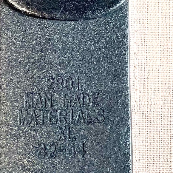 Men's 42-44” Black Vegan Leather Belt with Studded Design GUC - Picture 5 of 5